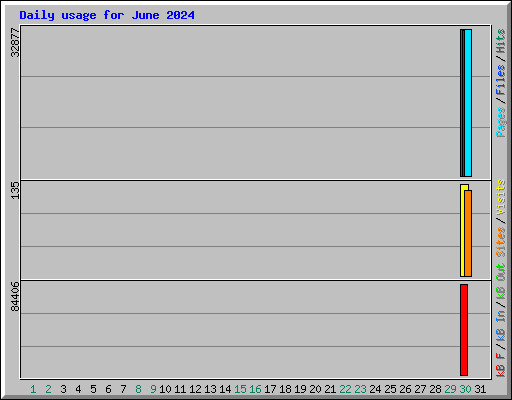 Daily usage for June 2024