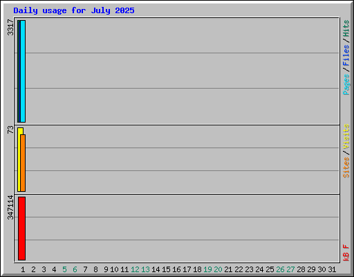 Daily usage for July 2025