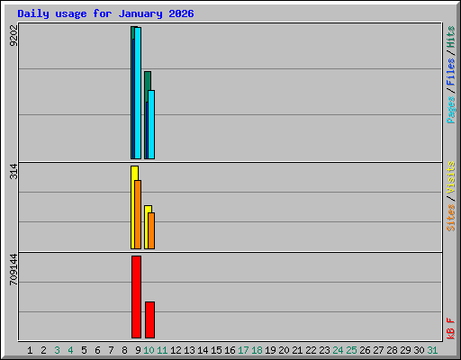 Daily usage for January 2026