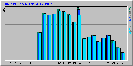 Hourly usage for July 2024