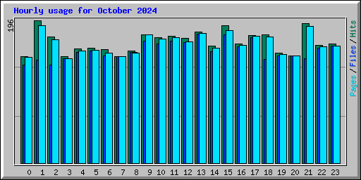 Hourly usage for October 2024