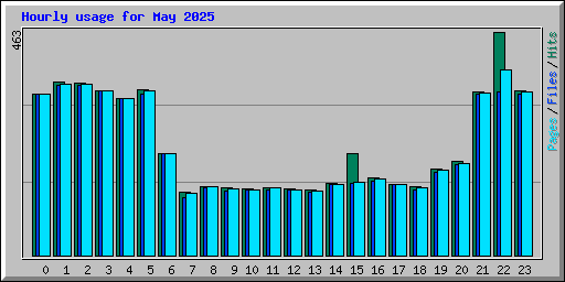 Hourly usage for May 2025