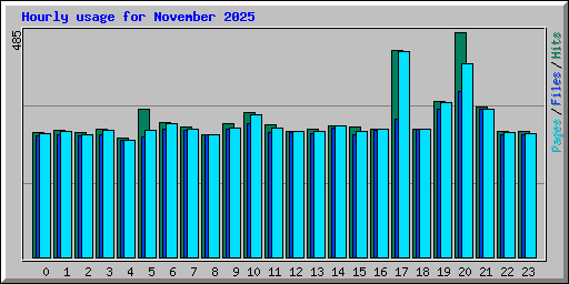 Hourly usage for November 2025