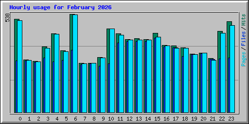 Hourly usage for February 2026
